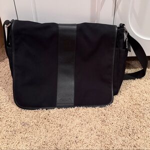 Black Coach Brand Messenger or Diaper Bag